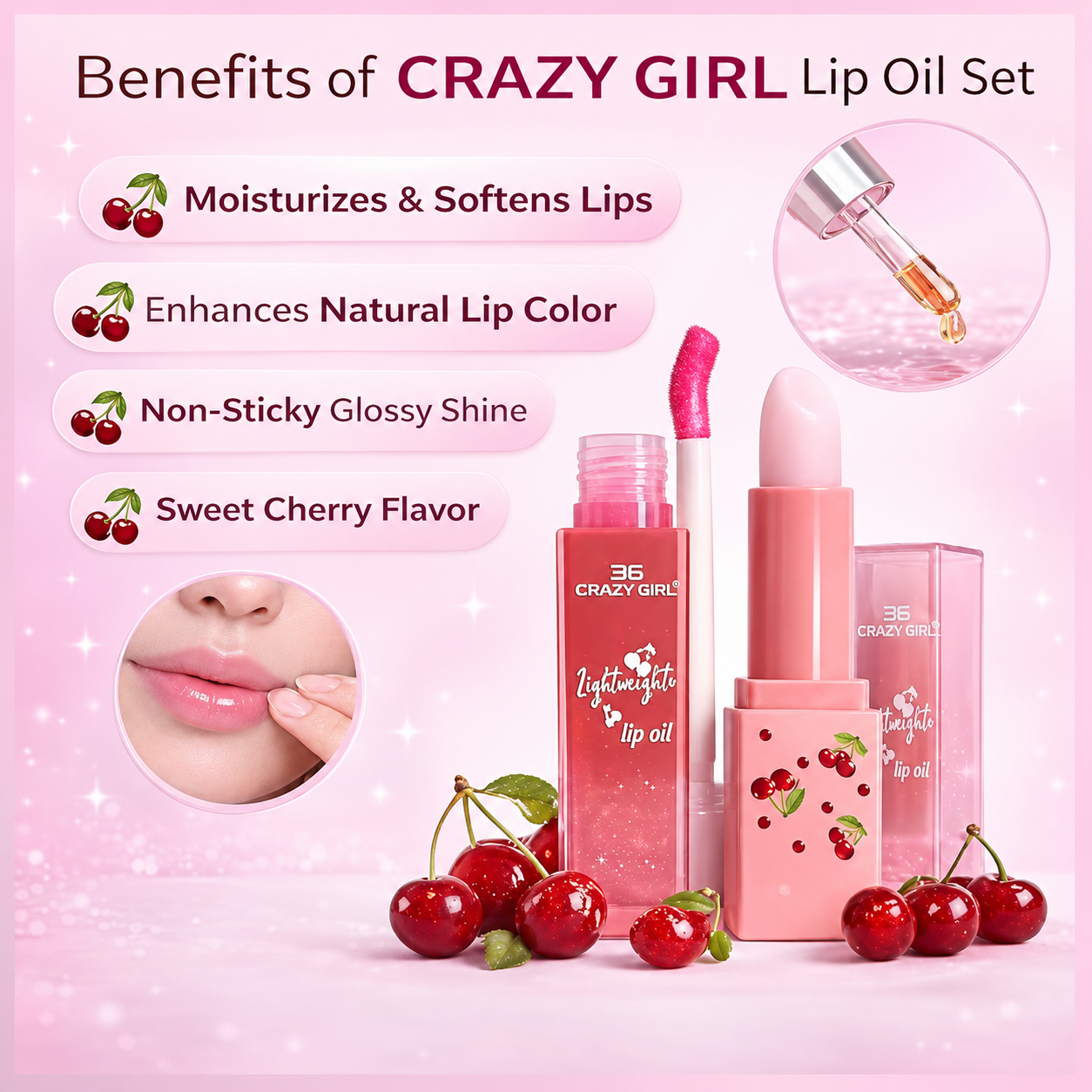 2-in-1 Color Changing Lip Balm & Lip Oil – Hydrating Gloss Care