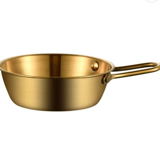 Mini Golden Stainless Steel Sauce Pan – Multipurpose Milk & Cooking Pot
