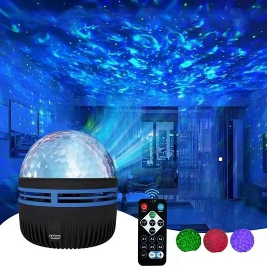 Aurora Galaxy Projector – Northern Lights, Ocean Waves & Starry Sky Night Light