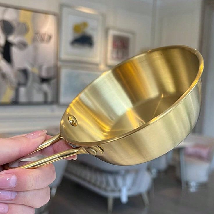 Mini Golden Stainless Steel Sauce Pan – Multipurpose Milk & Cooking Pot